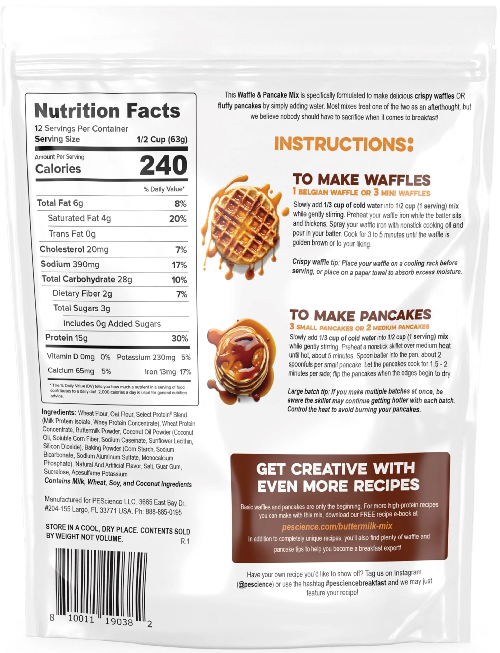 PEScience Protein & Waffle Mix - Bemoxie Supplements