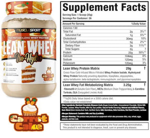 MuscleSport Lean Whey Revolution Iso Protein - Bemoxie Supplements