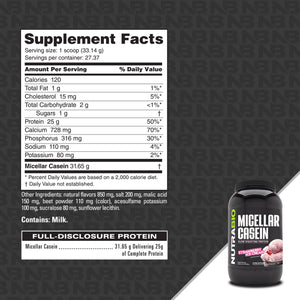 NutraBio Micellar Casein Protein