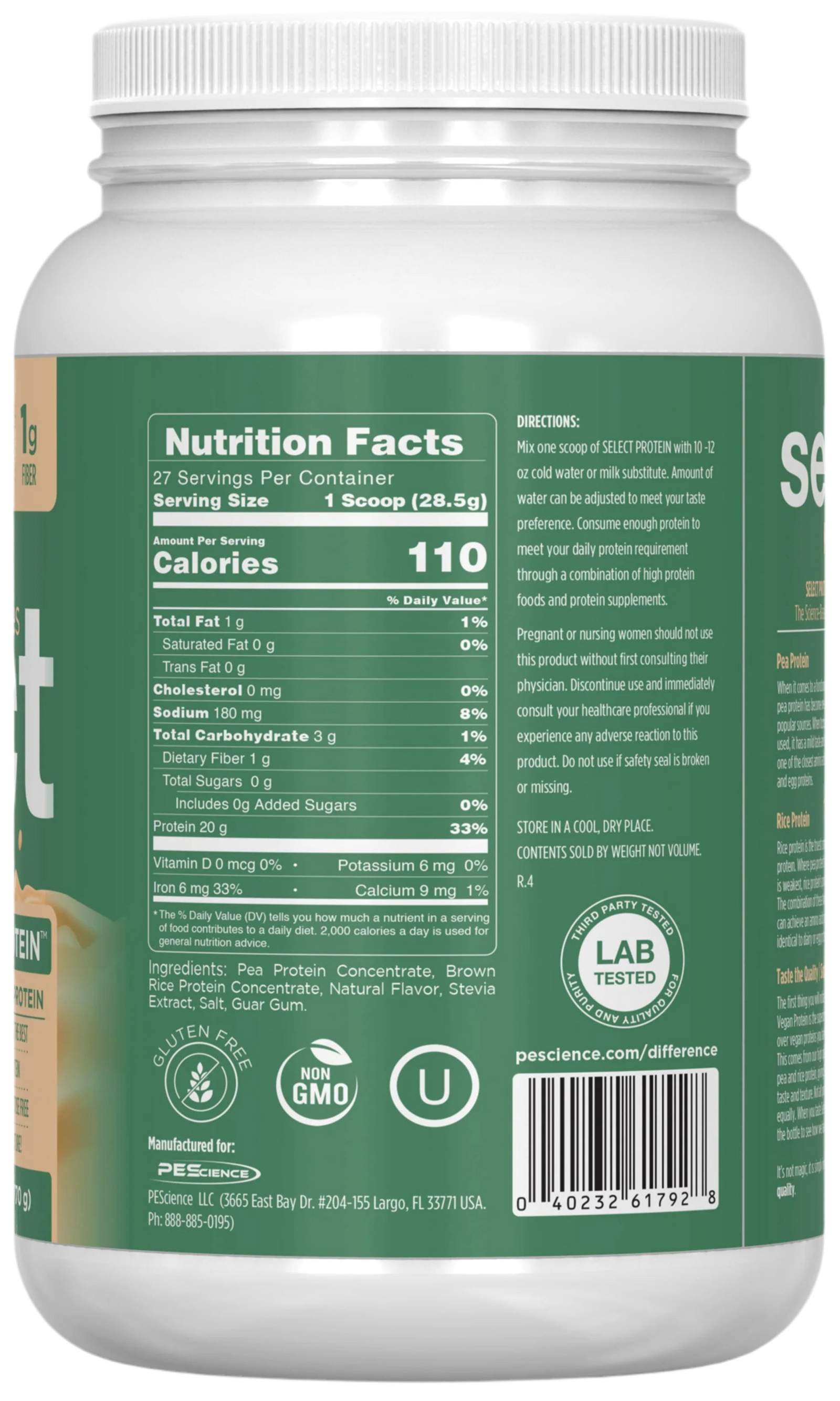 PeScience Select Vegan Protein - Bemoxie Supplements