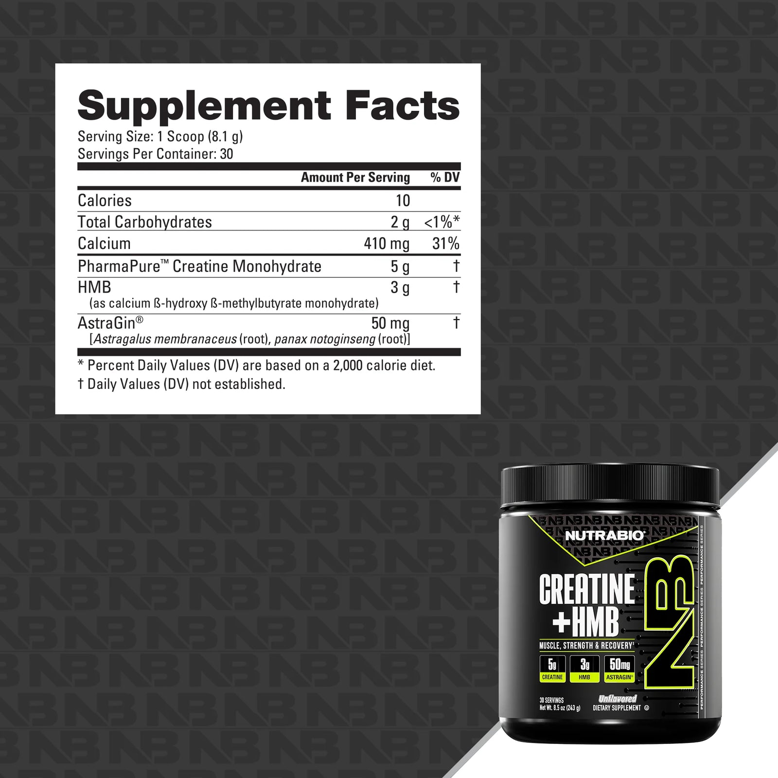 NutraBio Creatine + HMB - Bemoxie Supplements