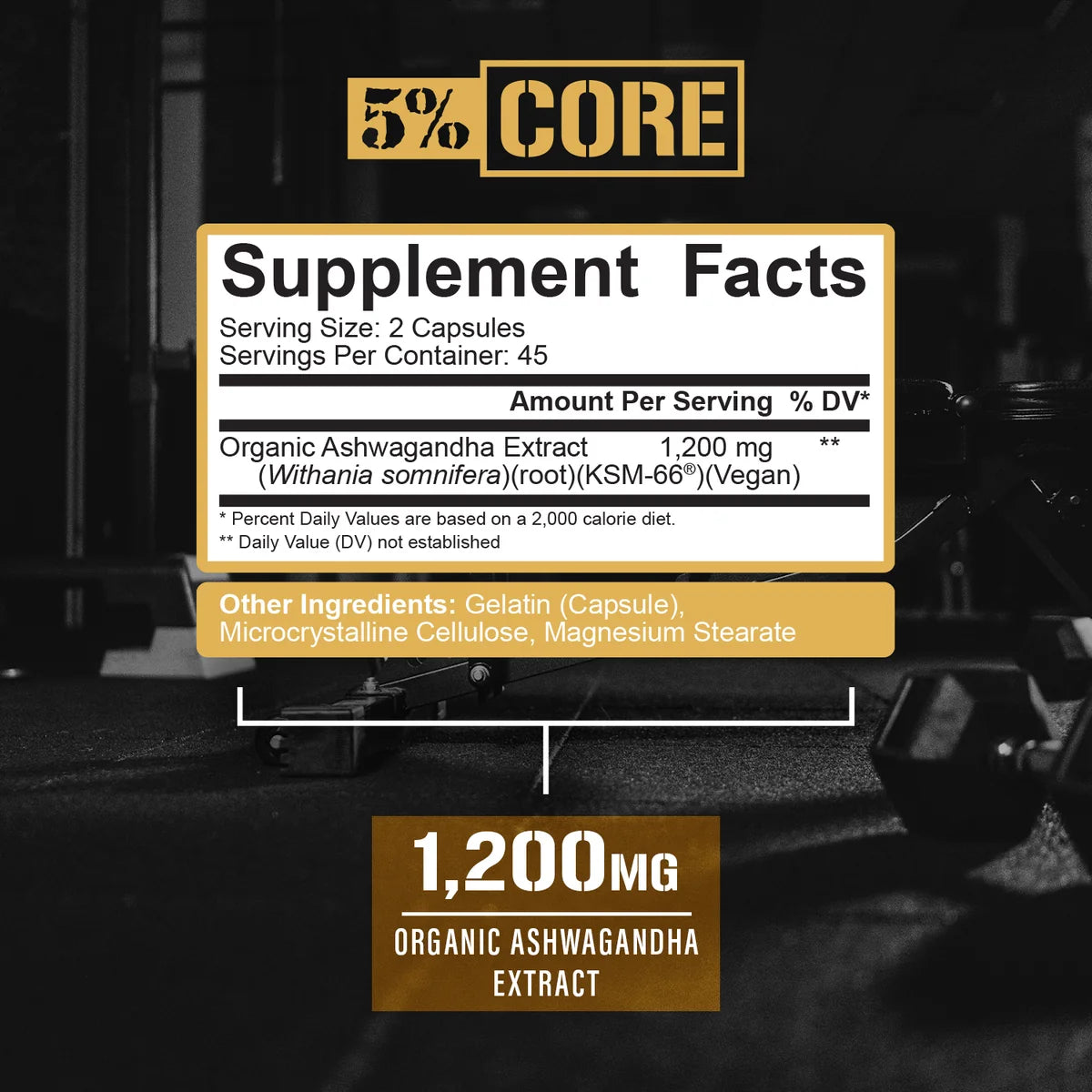 5% Nutrition KSM-66 Ashwaganda - Bemoxie Supplements
