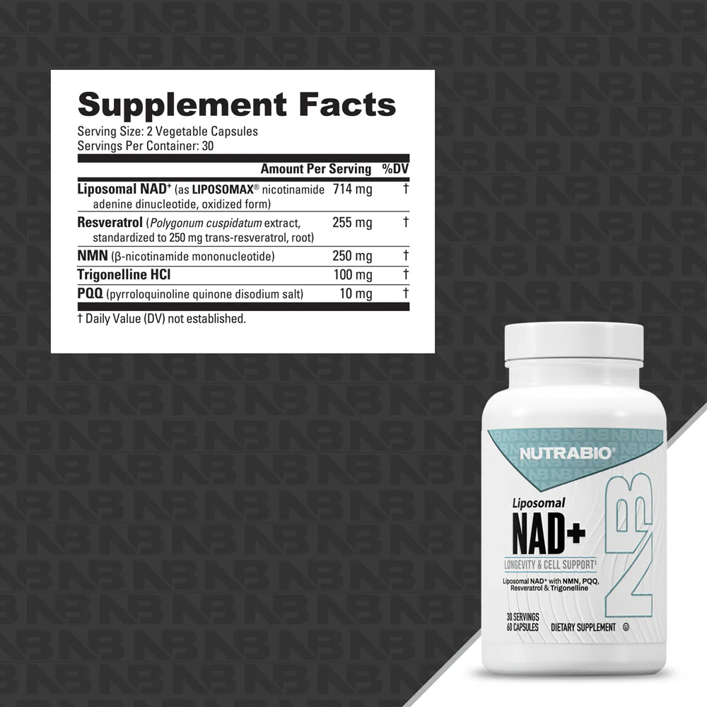 NutraBio Liposomal NAD+ - Bemoxie Supplements