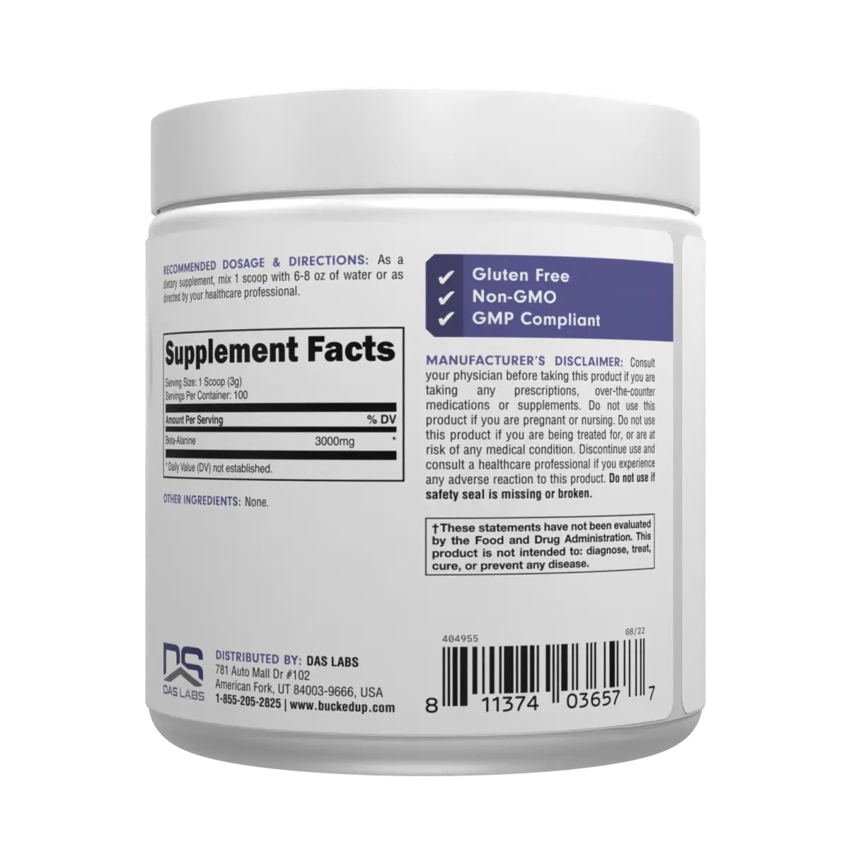 Bucked Up Beta-Alanine - Bemoxie Supplements