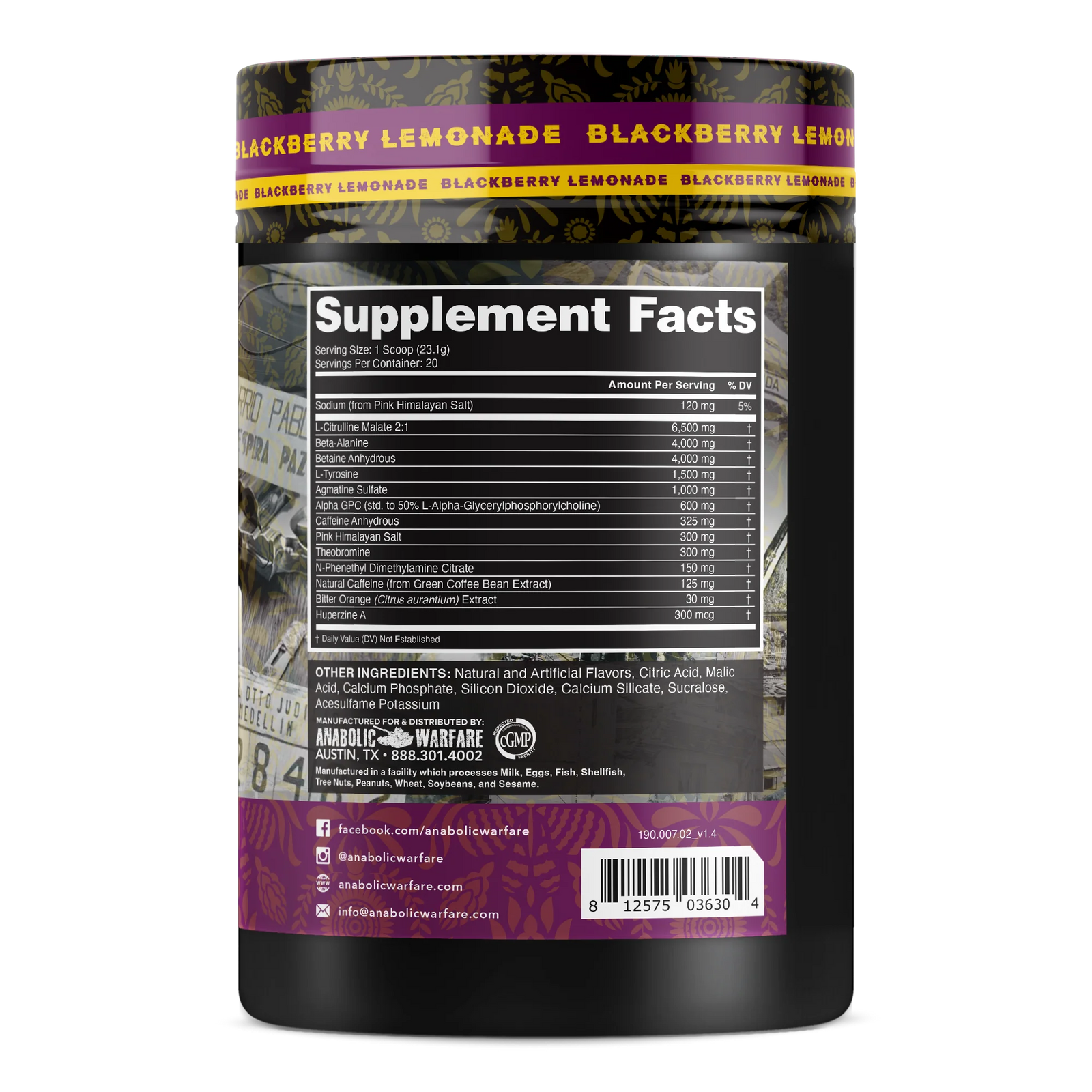 Anabolic Warfare Stim Lord Bemoxie Supplements Pablo Escobar