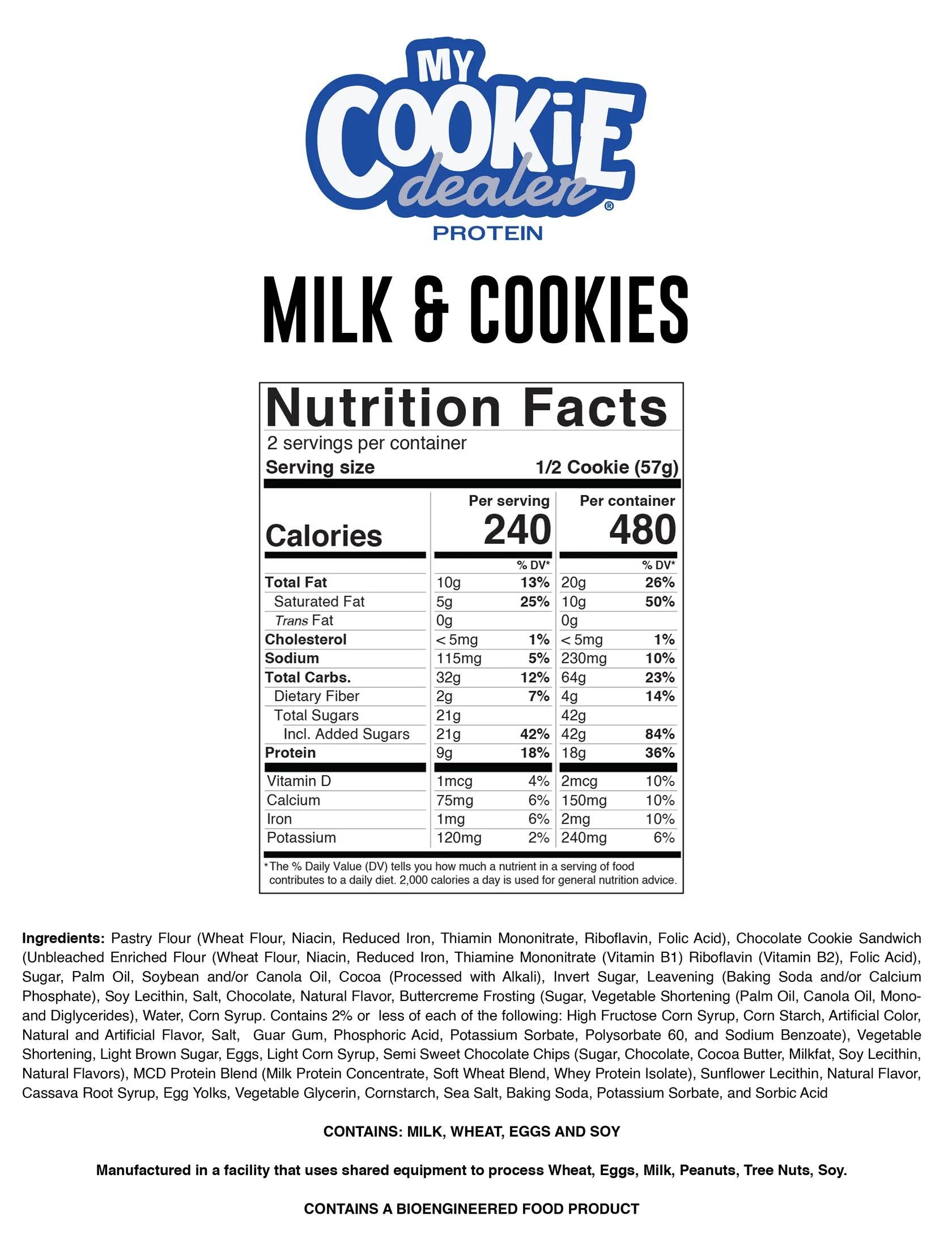 My Cookie Dealer - Milk & Cookies Protein Cookie - Bemoxie Supplements