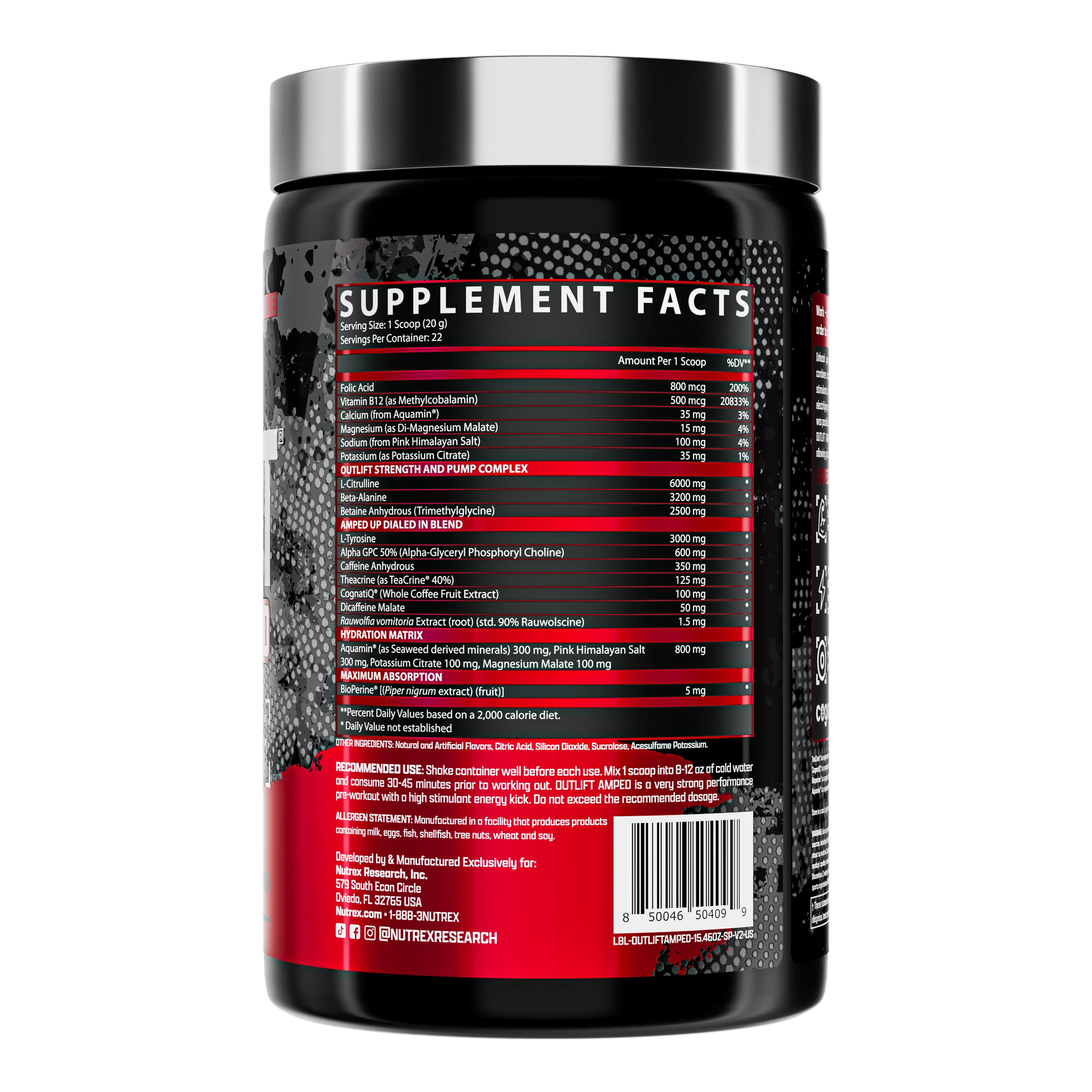 Nutrex Research Outlift Amped - Sucker Punch - Bemoxie Supplements