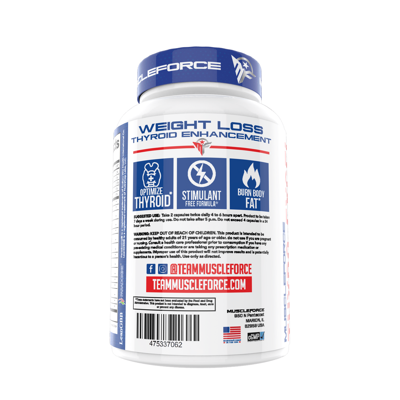 Muscle Force Thyro-Excel |  NonStimulant Fat Burner - Bemoxie Supplements