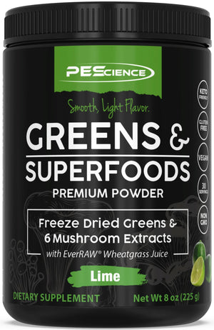 Pescience Greens & Superfoods - Black bottle with Green letters